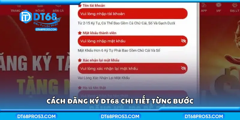 Hướng dẫn cách đăng ký DT68 chi tiết 